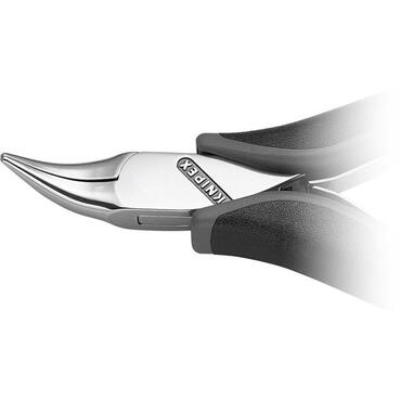 Electronics gripping pliers, flat round 45° curved jaws type 5362